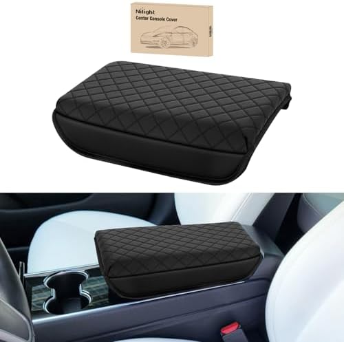 Nilight Center Console Cover for Tesla Model 3 Model Y Armrest Covers Pads
