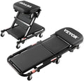 VEVOR Foldable Z Garage Creeper, 40 in, 450 lbs Load Capacity Rolling Folding Mechanic Creeper Stool, with 6 Universal Wheels Padded Seat Steel Frame, Lay Down or Sit Chair for Garage Shop or Home by VEVOR