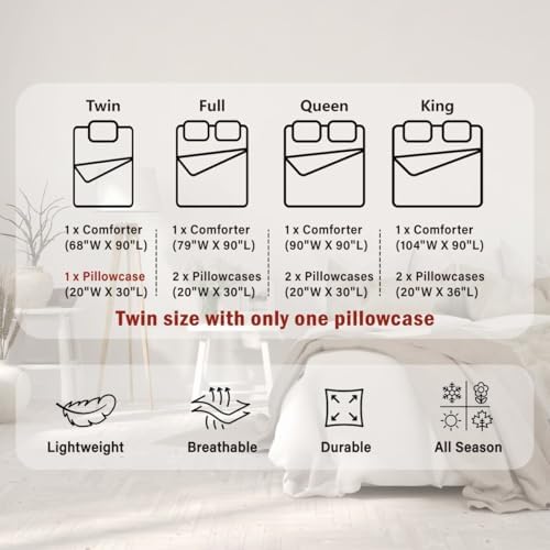 Homewish Happy Halloween Comforter Set Queen Size,Kids Pumpkin Lantern Witch Bat Skull Spider Web Bedding Set Brown Grid Patchwork Quilt Set Vintage Gothic Duvet Insert Boys Girls Bedroom Decor 3Pcs - Image 3
