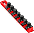 Ernst Manufacturing 8-Inch Magnetic Socket Organizer with 7 1/2-Inch Twist Lock Clips, Red (8412M-Red-1/2) by ErnstManufacturingInc