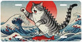 Wave Cat Fish Sun Front License Plate 6" * 12" for Women