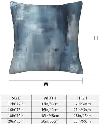 Blue Abstract Throw Pillow Covers 18x18 inch Set of 2 Pillow Case Cushion Cover for Home Sofa Couch Living Room Car Decor - Image 3