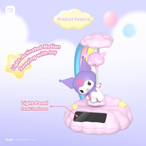 Sanrio Blind Box Light Up Absorption Movable Swing Toy Hello Kitty Kuromi Cinnamoroll Pochacco Hangyodon Pompompurin Balloon Adventure for Home Car Decor Birthday Gifts, Whole Set, 6PCS - Image 4