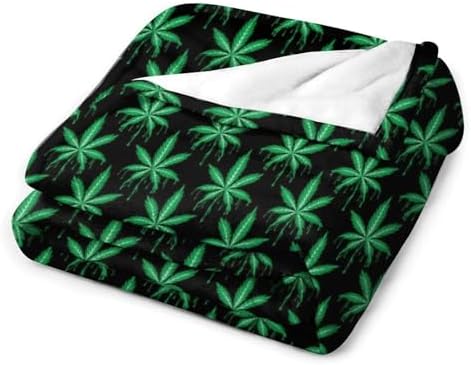 Socira Marijuanas Leaf Weed Blanket Throw Blanket Marijuanas Leaf Weed Gifts for Women Men Soft Sofa Throws for Travel Camping Bed Home Decor Car Birthday Gift 60"*80"（150 * 200cm） - Image 3