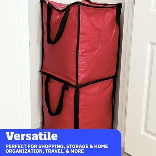 DURASACK 22-Gallon Zipper Top Heavy Duty Storage Tote Bags, Single, Red - Image 4