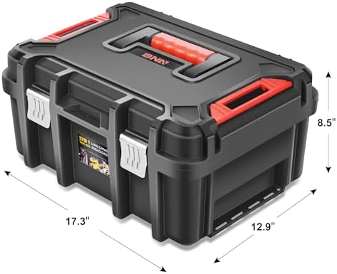 ‎DNA MOTORING Tool Box Lockable Organizer Storage Toolbox with Removable Tray for Workshop Garage & Household,Large Capacity,TOOLS-00309 - Image 2