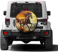 Delerain Spare Tire Cover with Backup Camera Hole Brown Horse Wheel Covers Sun Protection Waterproof for Jeep Truck RV Trailer SUV and Many Vehicle (14 Inch for Diameter 23"-27") by Delerain