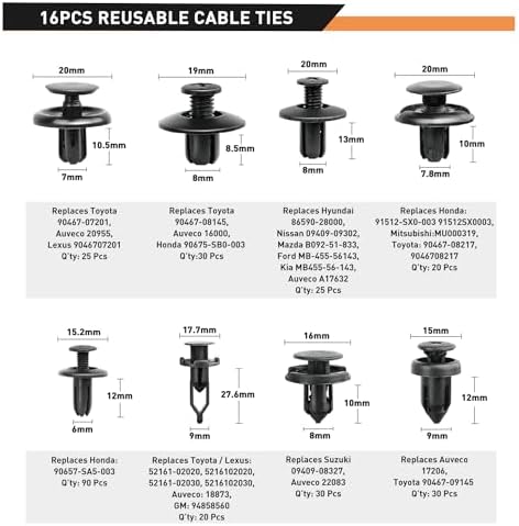 GOOACC 855Pcs Car Push Retainer Clips & Auto Fasteners Assortment - Image 3