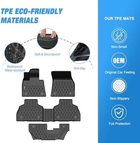 Nilight TPE Floor Mats for BMW X7 7 Seats