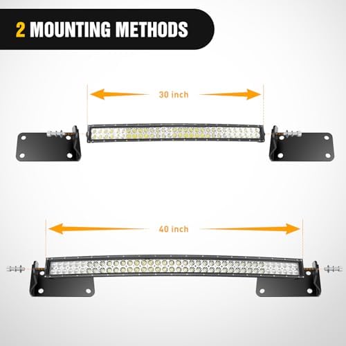 Nilight Hidden Bumper Mounting Brackets for 2010-2020 Dodge Ram 2500 3500