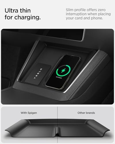 Spigen Wireless Charging Pad Cover for Tesla Model Y Juniper/YL - Black