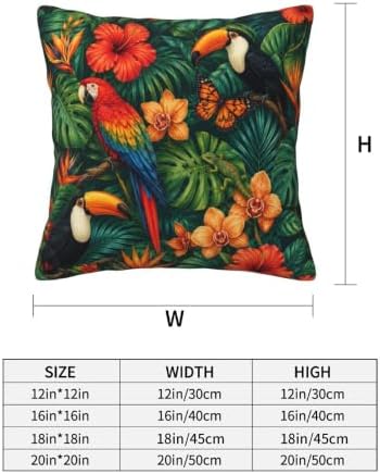 Tropical Plants Throw Pillow Covers 18x18 inch Set of 2 - Image 3