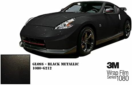 3M 1080 G212 Gloss Black Metallic 5ft x 1ft (5 Sq/ft) Car Wrap Vinyl Film