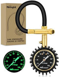 Nilight 100PSI Tire Pressure Gauge Glow Dial 14" Extended Hose
