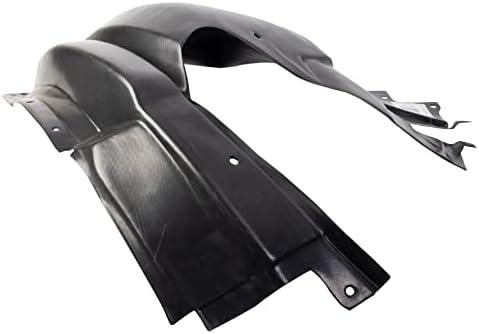 TRQ Front Right Rearward Inner Fender Liner Black Passenger Side