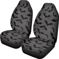 Grey and Black Bat Seat Covers Auto Protective Accessories for Front Seat Washable Breathable Seat Covers Halloween Car Accessories for Truck Van SUV