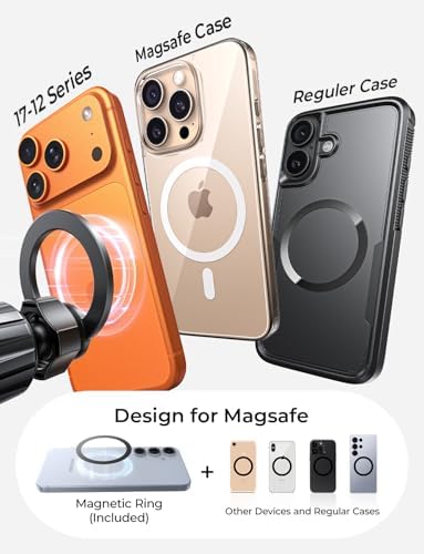 LISEN for iPhone 18 Pro Max Car Mount Holder Magnets Magnetic for MagSafe Car Mount Vent Dashboard Magnet Cell Phone Holder Mounts Car Accessories fit iPhone 18 Pro Max 17 16 15 14 13 12 Purple