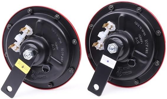 Hella Stark Sound – 109.23.37 – Red Set 12 V High/Low Frequency Hella Super Tone Horn Set B 133, 12 volt