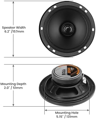 BOSS Audio Systems BRS65 6.5 Inch 80 W Single Replacement Car Door Speaker
