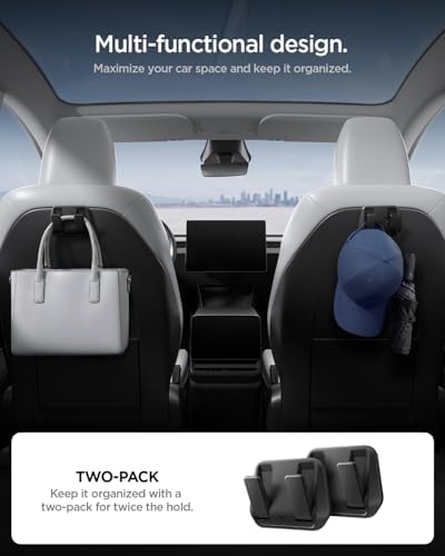 Spigen Seat Hook for Tesla Model Y Juniper and Model 3 Highland - 2 Pack