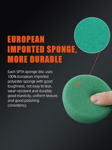 SPTA 32 Pcs Mini Car Polishing Pad Kit - 1", 2", 3" Sponge Foam Wool Microfiber Buffing Pads with 5/8“-11 Backing Plates & 5/8"-11 Drill Adapters for Auto Detailer, Scratch Removal & Tight Spaces - Image 6