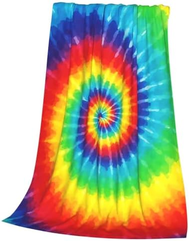 Tie Dye Rainbow Throw Blanket Flannel Fleece Autumn Lightweight Soft Fuzzy Cozy Blanket for Couch Bed Fall Decor Travel Blankets Holiday Kids Adult 60"x50" - Image 7