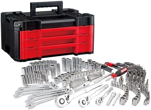 Craftsman 262-Piece Mechanic Tool Set with 3-Drawer VERSASTACK Box, SAE and Metric Socket Set, Car and Motorcycle Tool Kit with Combination Wrenches and Spark Plug Sockets, 90-Tooth (CMMT45309) by CRAFTSMAN