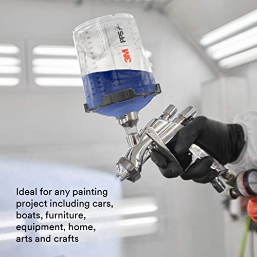 3M 26000 PPS 2.0 Spray Gun Cup, Lids and Liners Kit, Standard, 200-Micron Filter, 22 Ounces, BLACK,SILVER - Image 4