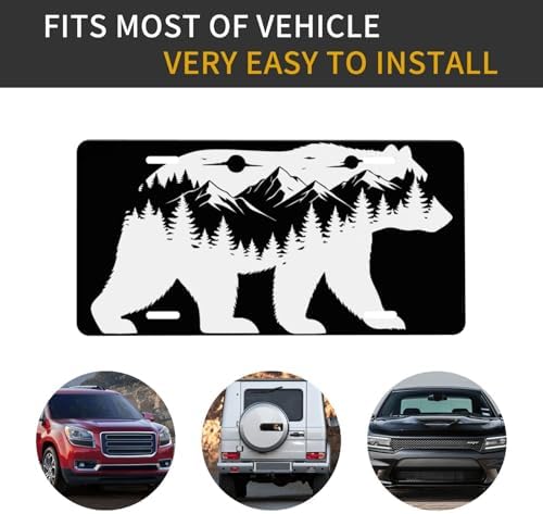 Bear Mountain Forest Front License Plate 6" * 12" for Women
