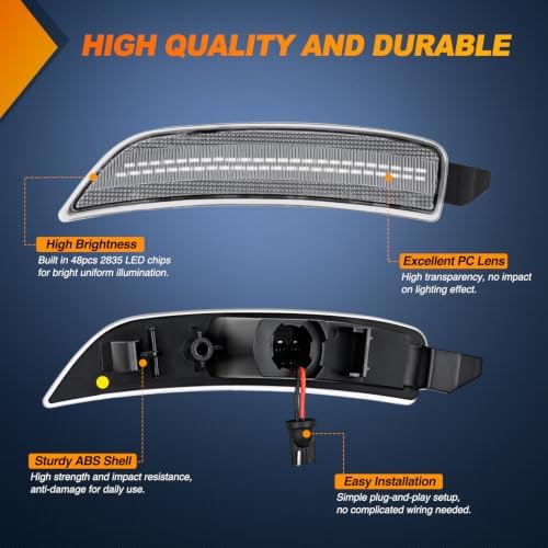Nilight Fender Side Marker Lights 4PCS for 2016-2025 Mazda MX-5 Miata ND