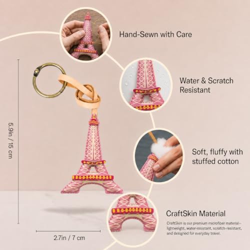 Travel Icon Leather Bag Charm - Unique Keychain Purse Charm For Handbags