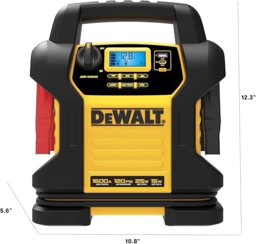 DEWALT DXAEJ14 1600 Peak Amp Jump Starter with 120 PSI Air Inflator - Image 6