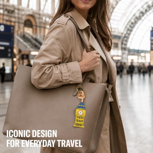 Travel Icon Leather Bag Charm - Unique Keychain Purse Charm For Handbags