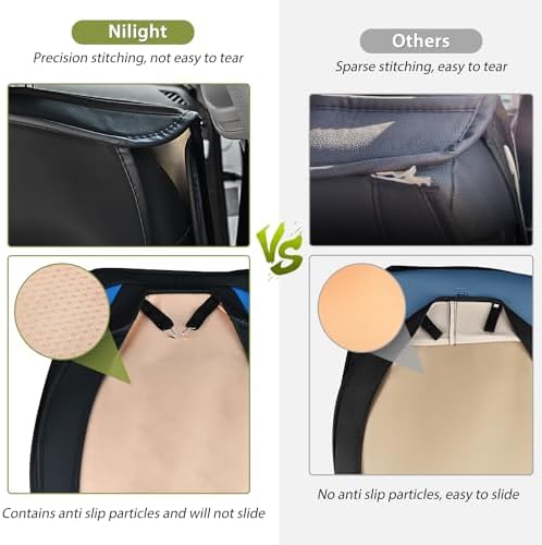 Nilight Car Seat Covers Universal Fit for Civic Corolla Accord Black Blue