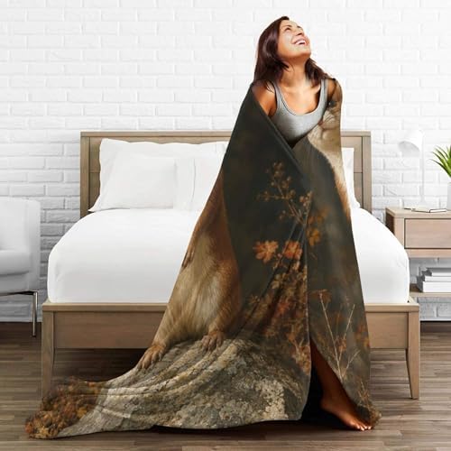 Cute Ferret Blanket for Women, Gifts for Girls, Animal Blankets for Kids, Soft Cozy Lightweight Throw for Bed Sofa Home Travel Room Decor, 40x50 Inch - Image 5