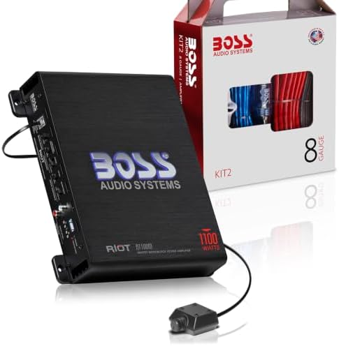 BOSS Audio Systems R1100MK 1100 Watt Monoblock Car Amplifier & Wiring Kit