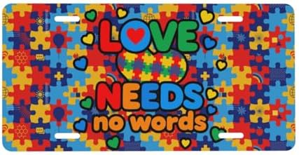 Autism Awareness Front License Plate 6" * 12" for Women
