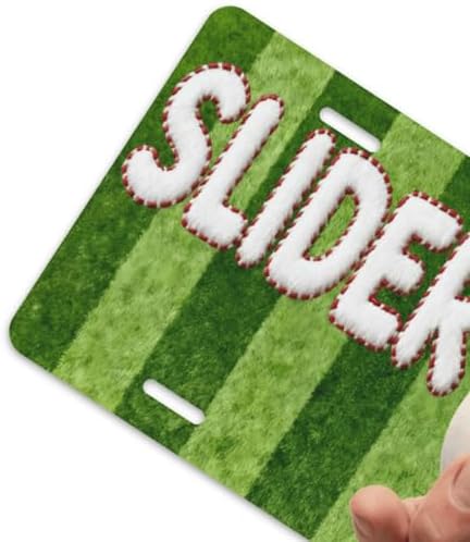 Baseball Slider Front License Plate 6" * 12" for Women