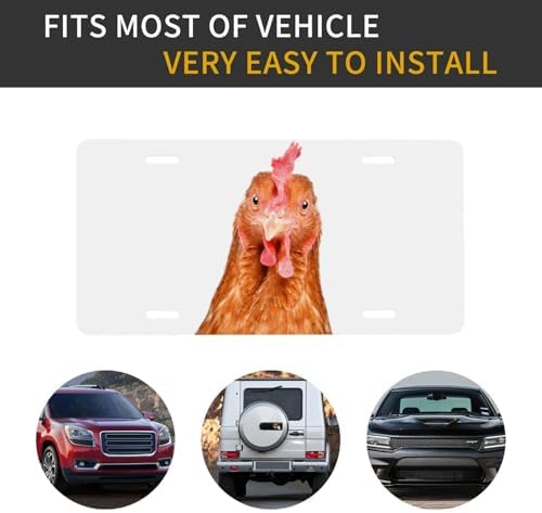 Rooster Chicken Front License Plate 6" * 12" for Women
