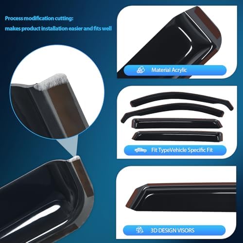 Nilight Window Rain Guards for Mazda CX-5 2017-2025, 4PCS