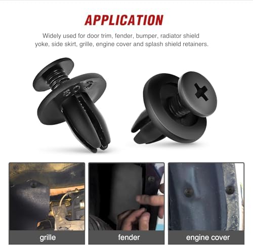 Nilight 121PCS Car Bumper Retainer Clips 6mm 6.5mm 7mm 8mm 9.5mm 9.8mm Expansion Screws Replacement Kit Door Trim Panel Clips Bumper Push Rivet Clips for Toyota Honda GM Mazda