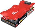 BIG RED TRP6240 Torin Blow Molded Plastic Rolling Garage/Shop Creeper: 40" Mechanic Cart with Padded Headrest, Dual Tool Trays and 6 Casters, Red by BIGRED