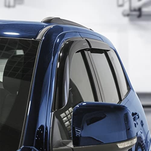 Goodyear Shatterproof Side Window Deflectors for Jeep Grand Cherokee 2011-2021, Tape-on Rain Guards, Window Visors for Cars, Vent Deflector, Vent Visor, Car Accessories, 4 pcs. - GY008845