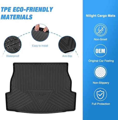 Nilight Cargo Mats for Toyota RAV4 2019 2020 2021 2022 2023 2024 2025