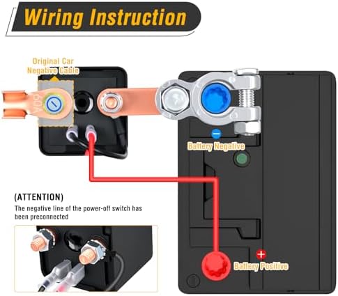 Nilight Remote Battery Disconnect Switch 12V 250A