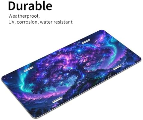 Galaxy Tree Life License Plate - 6x12 Inch Aluminum Novelty Decorative Vanity Metal Front Car Plate for Women Men - Image 2