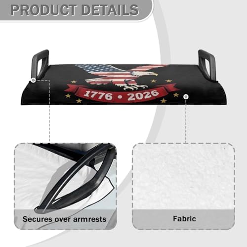Yewattles Golf Cart Seat Cover Portable Club Car Seat Towel Universal Fit 2-Seat Golf Cart - Image 4