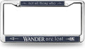 Not All Those who Wander are Lost Personalized Gift Licence Plate Frame Christian Motivational Quotes Metal Chrome Auto License Plate Frame Cover