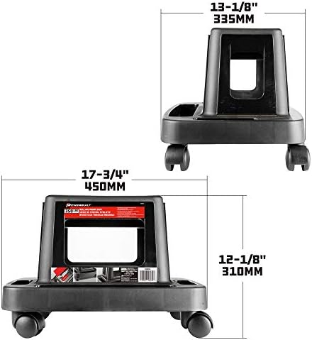 Powerbuilt Heavy Duty Injection Rolling Work Seat, Under-seat Storage Holds Tools, 3 Trays in Base Hold Tools and Small Parts, 350-pound Load Capacity - 620526 - Image 6