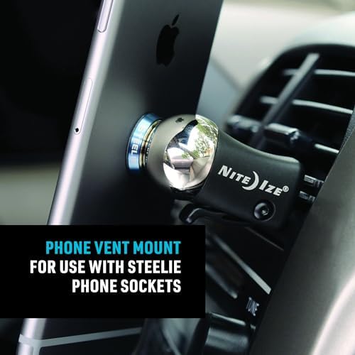 Nite Ize Steelie Vent Mount - Additional Car Vent Mount for Cell Phones - Compatible Phone Accessories for Steelie Magnetic Phone Mounting System